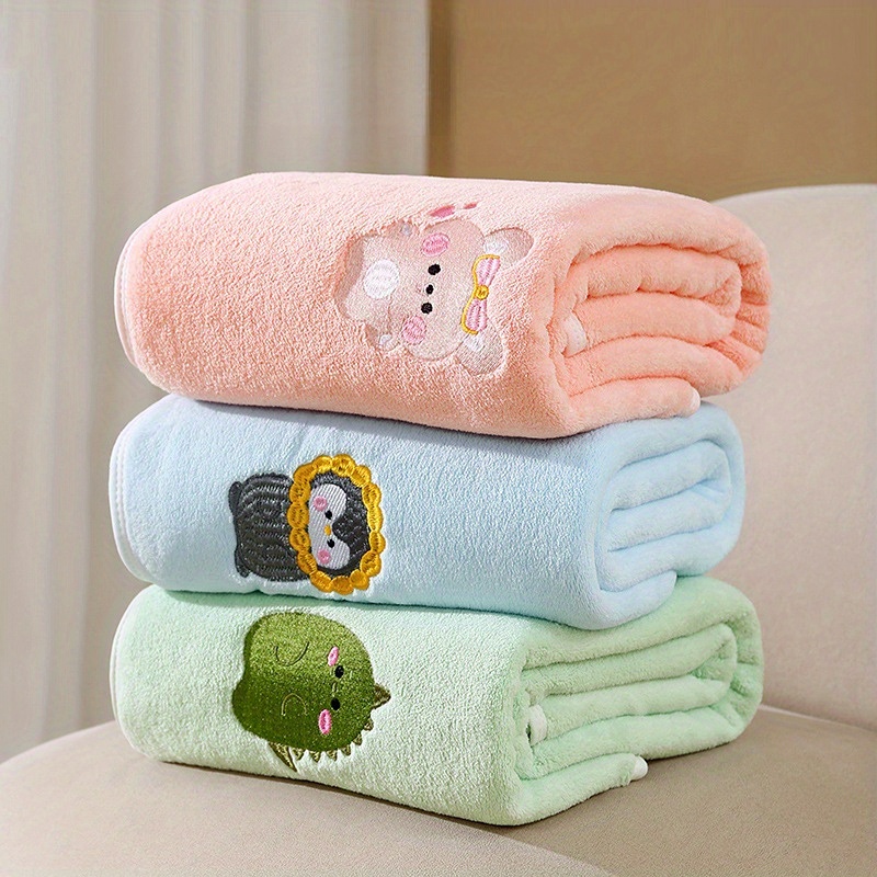 soft absorbent quick drying newborn bath towel blanket thickened coral fleece for   christmas halloween thanksgiving day gift details 3