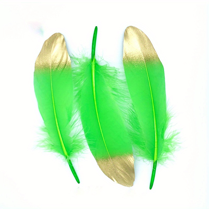 Set de 20 plumas verdes para manualidades