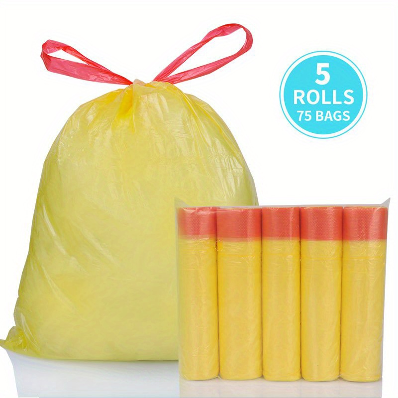 Small Trash Bag, Garbage Bags Bathroom Trash Can Liners For Bedroom Home  Kitchen 75 Counts,household Kitchen Bin Bag - Temu