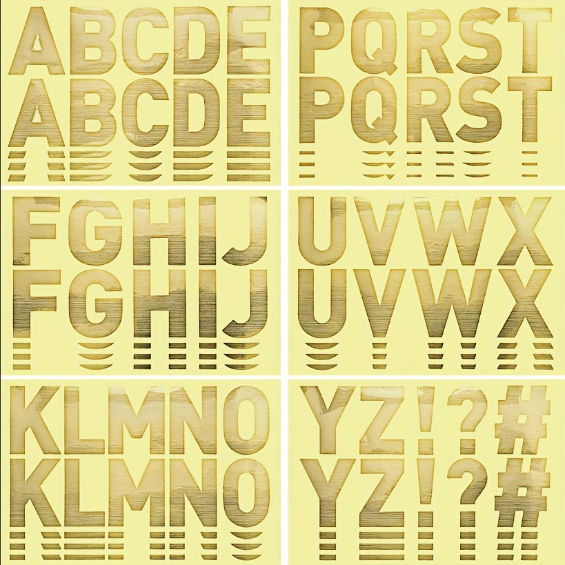 Golden Stamping Letter Number Punctuation Mark Sticker Hardbound Waterproof  Adhesive Birthday Wedding Party Decoration Gold Stamping Letter Stickers -  Temu United Arab Emirates