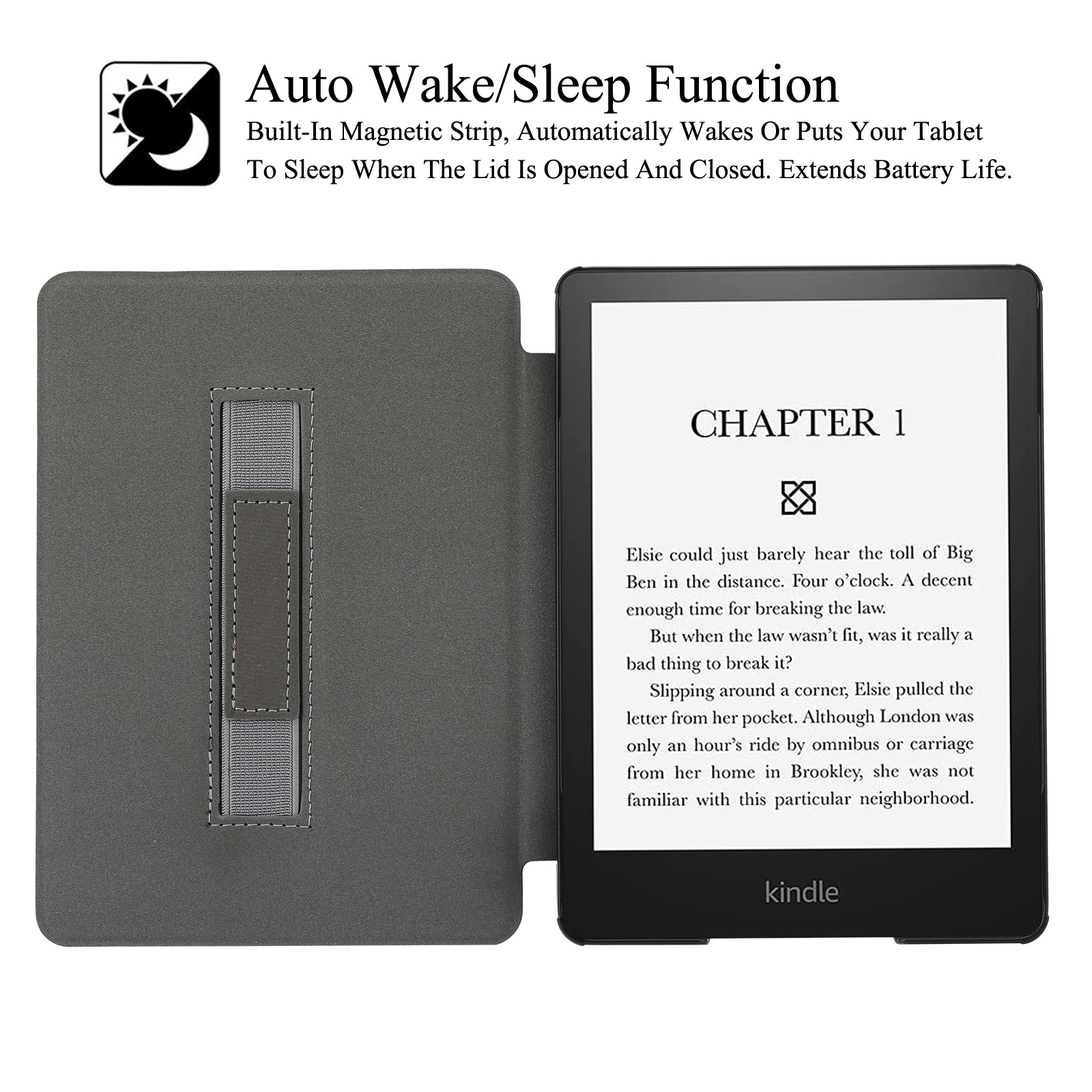 Fourre Kindle Paperwhite 2021 - Étui de protection Flip Auto On