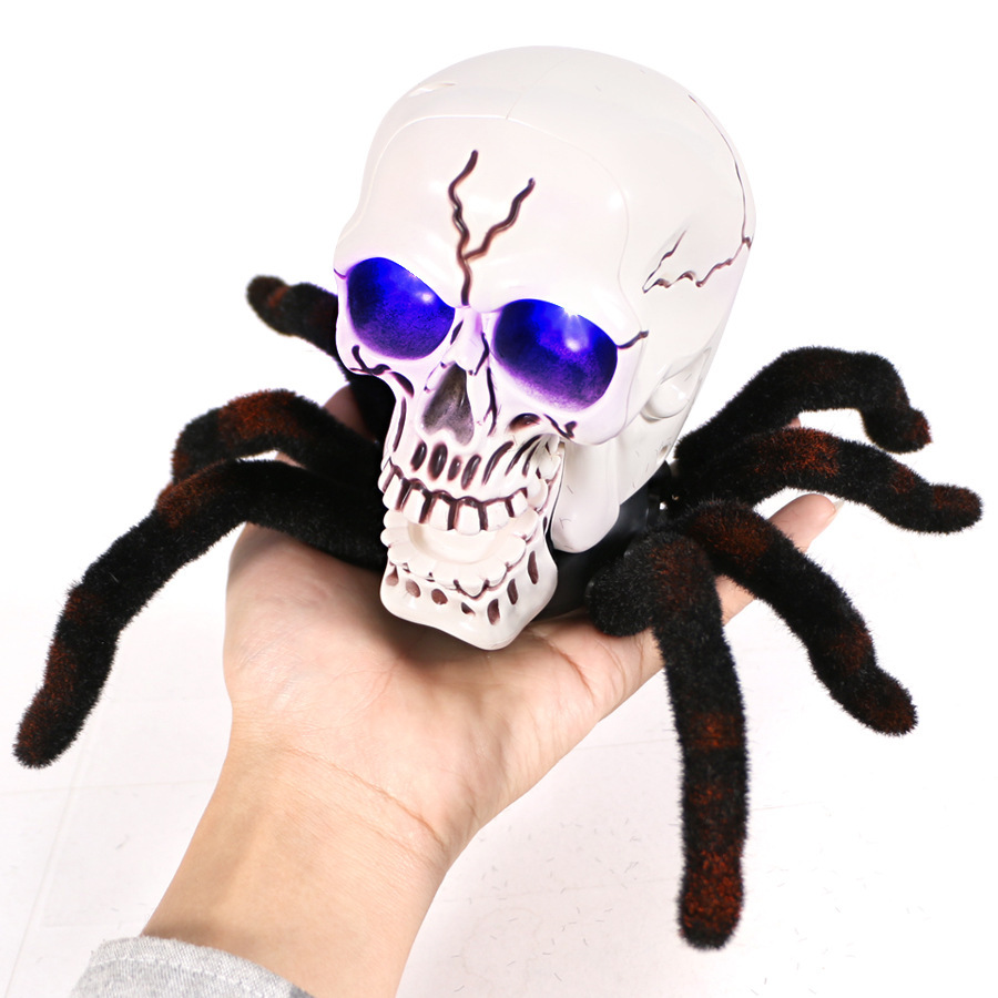 halloween skull spider light infrared shake control four spider skull ghost festival toy details 2