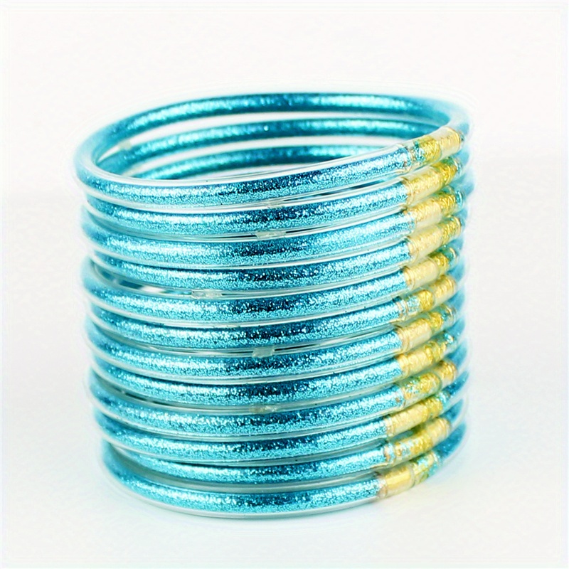 Waterproof Braided Plastic Halo Bracelet Bangle Solid Color - Temu