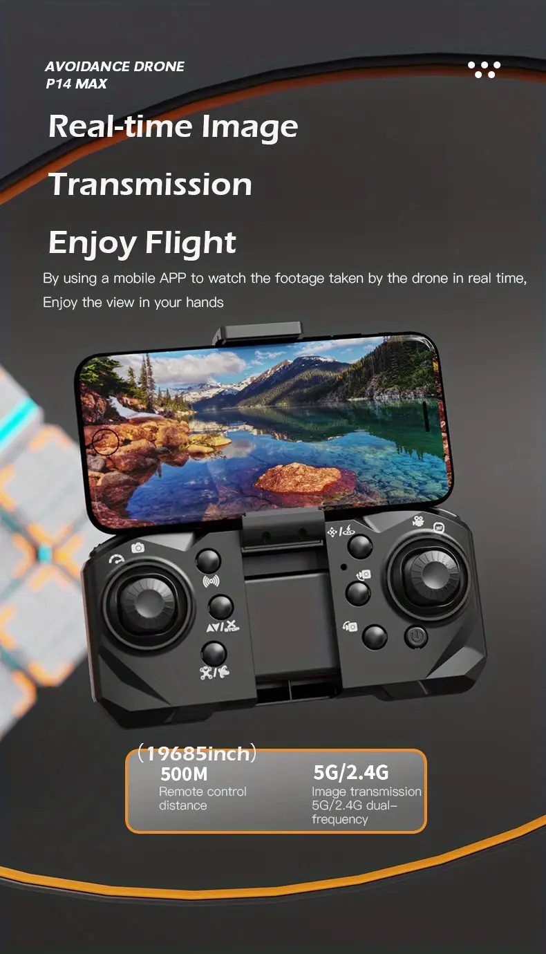 drone with four cameras optical flow positioning steady altitude hovering headless mode trajectory fight real time image transmission one key take off landing christmas gifts for adults details 9