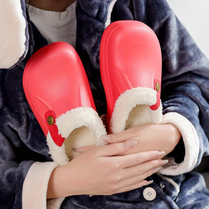 womens winter slip on moccasin style slippers   upper plush lining non slip tpr sole warm indoor house shoes with arch support   footwear for cold weather indoor slippers plush lined interior Product details 4