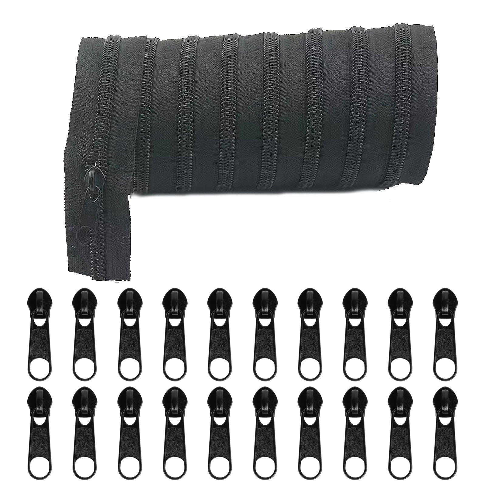 Cremallera Granel 5 Yardas, Cremalleras #5 Coser, Cremallera Bobina Nailon  Negro Cortada Medida, Cremallera Costura Repuesto 20 Deslizadores Cremallera  Bolsas Manualidades Costura Diy - Manualidades - Temu Chile