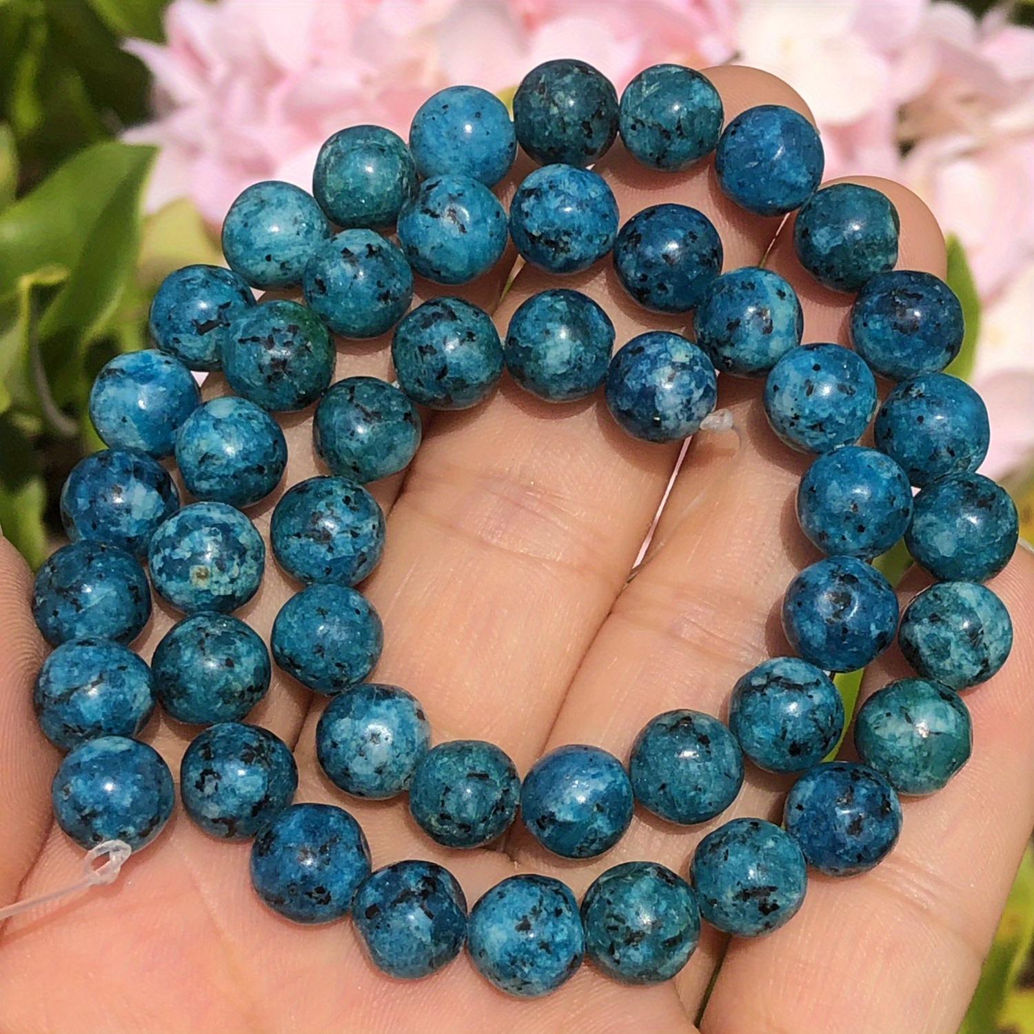 Natural Stone Beads Blue Red Sediment Jaspers Turquoise Beads For Jewelry  Making DIY Bracelets Necklace Supplies 4/6/8/10MM 15