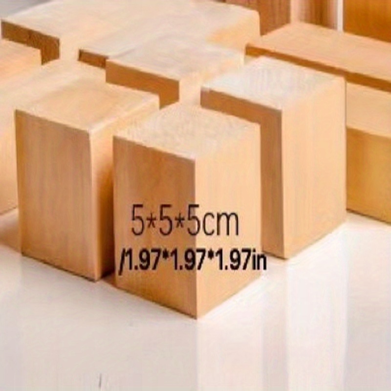 5 Large Wood Cubes, Pack of 5 Square Wood Block for DIY, Wooden Blocks for  Crafts and Decor, by Woodpeckers
