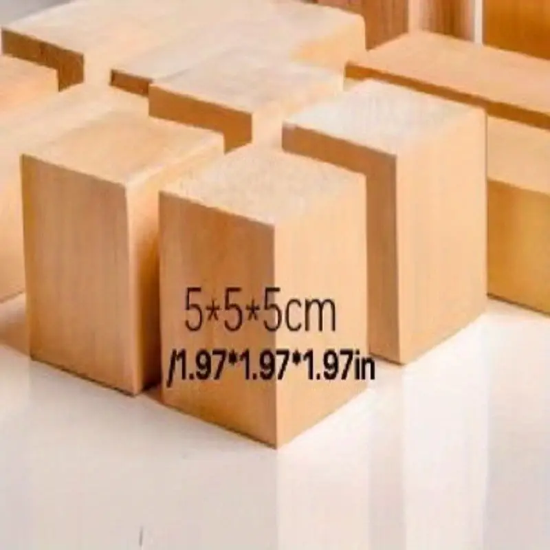 5 Large Wood Cubes, Pack of 25 Square Wood Block for DIY, Wooden Blocks  for Crafts and Decor, by Woodpeckers