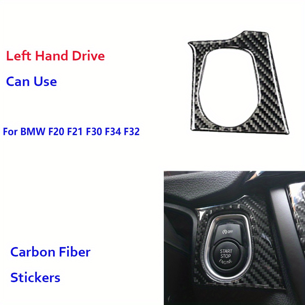 Carbon Fiber Auto Start Stop Motor Taste Abdeckung Aufkleber Streifen Trim  Auto Styling 3 Serie 3 Gt F30 F34 4 Serie 2013 - 2018, 24/7 Kundenservice