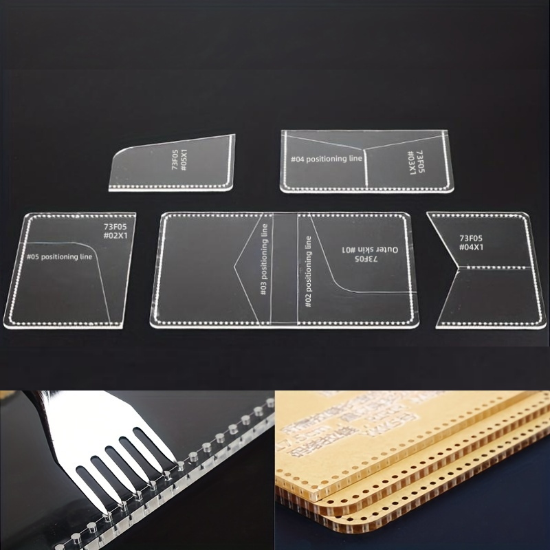 Leather Patterns Templates, Transparent And Clear Acrylic Template Easy To  Save For Leather Processes 