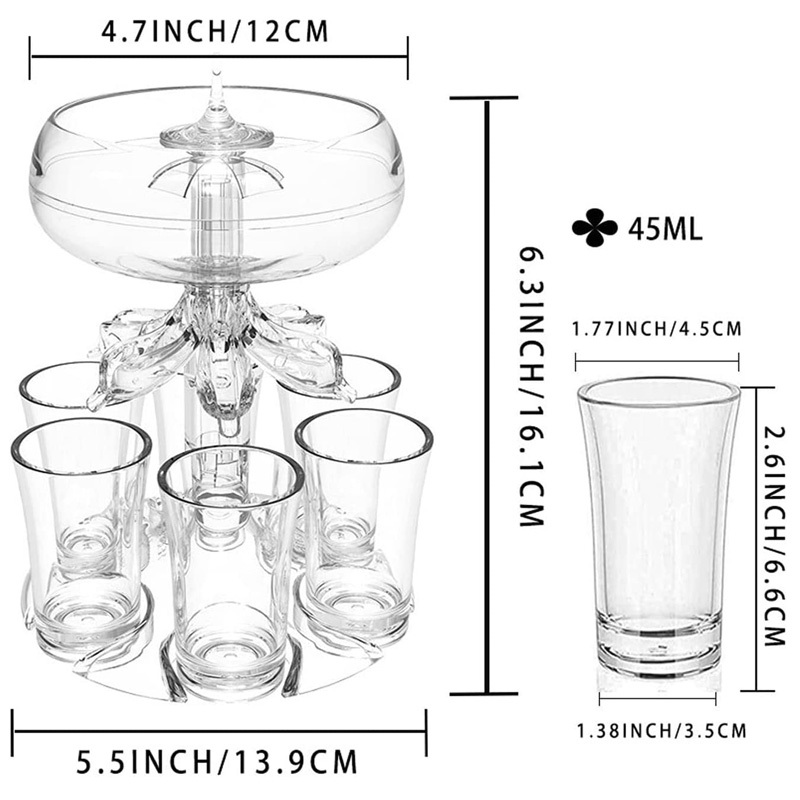 shot glass dispenser and small cup set acrylic beer cup holder wine glass for party festival birthday gifts christmas gifts oktoberfest cups details 2
