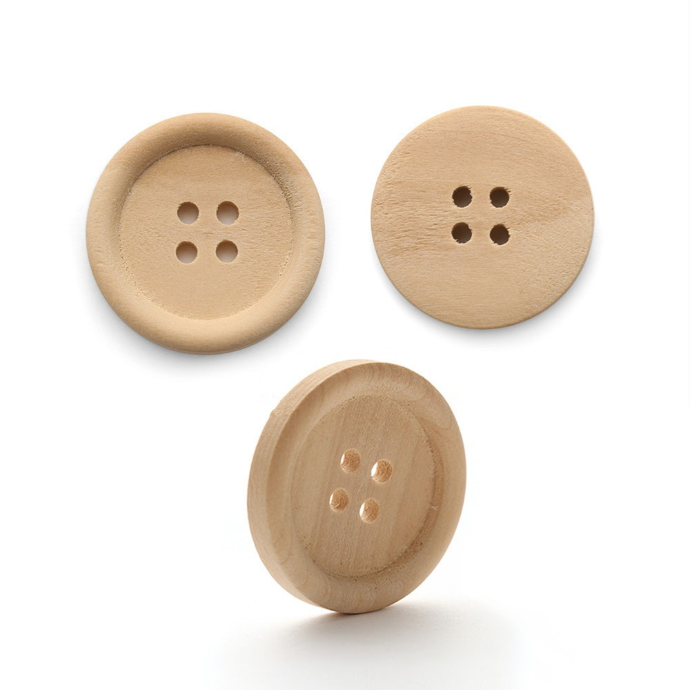 Big Buttons For Sewing 3 Inch 4-Hole 50pcs Round Diy Buttons