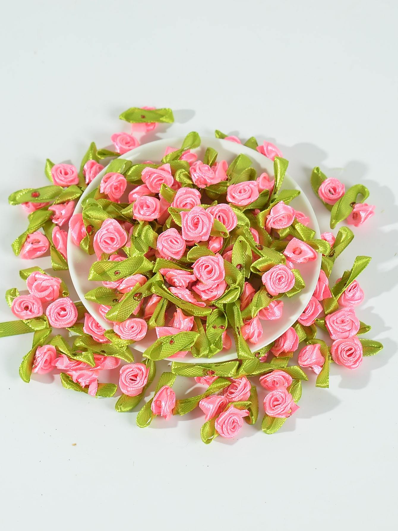 Ruban cadeau raphia multicolore rose-rose, fourniture  fleuriste, ruban déco L200m-212-15-200