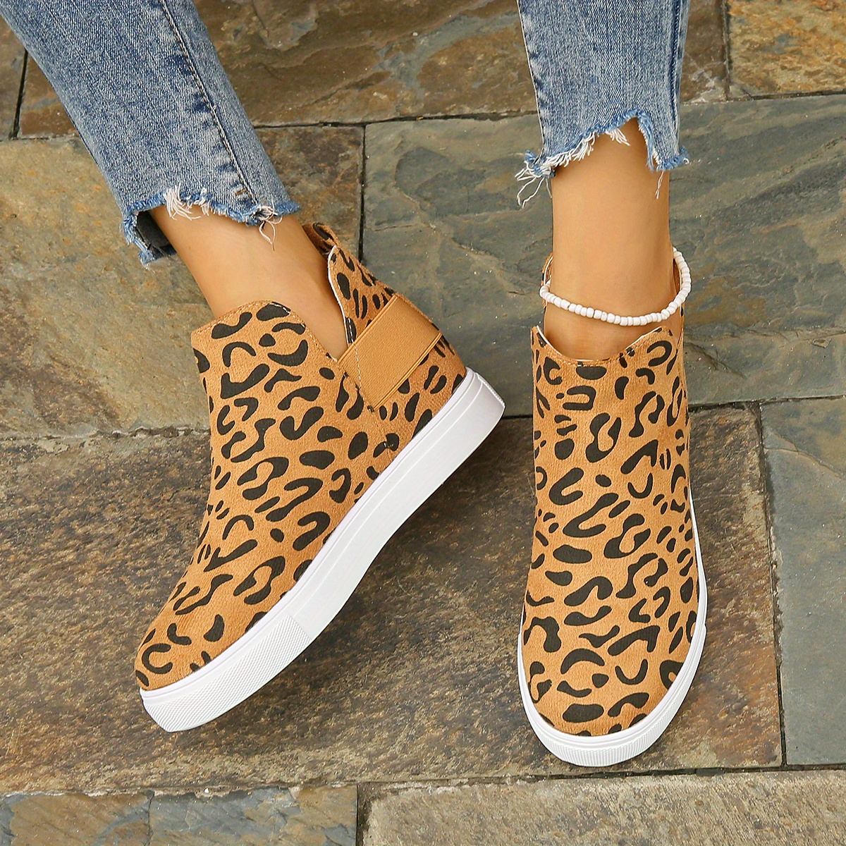 Leopard shop sneaker bootie