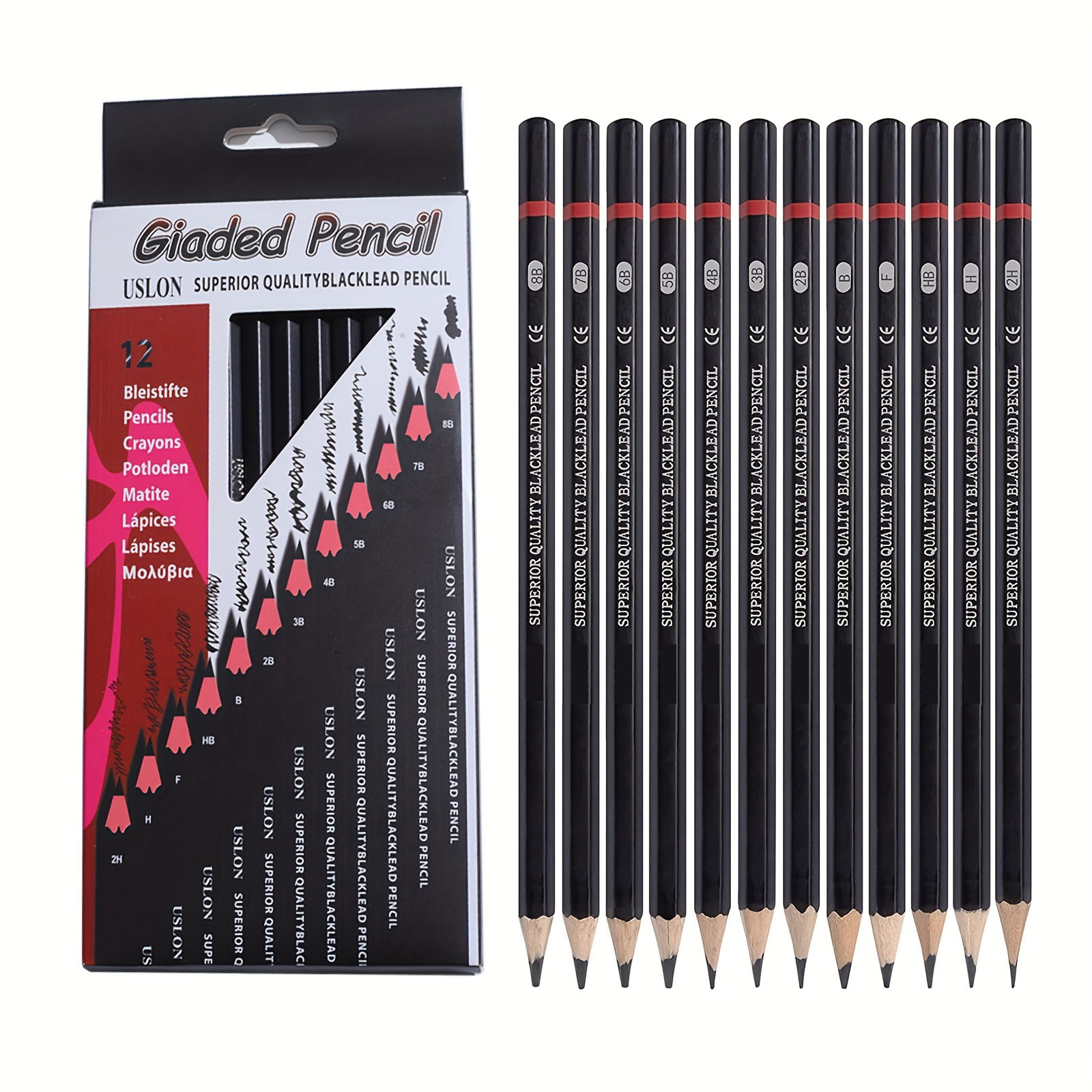 Soft Charcoal 3B 4B 5B 6B 2B Pencils Drawing Pencils Sketch Pencils HB 2H B  2B