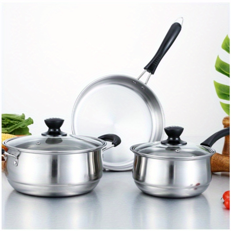 Carbon Steel Cookware Set Including Frying Pan Saucepan - Temu
