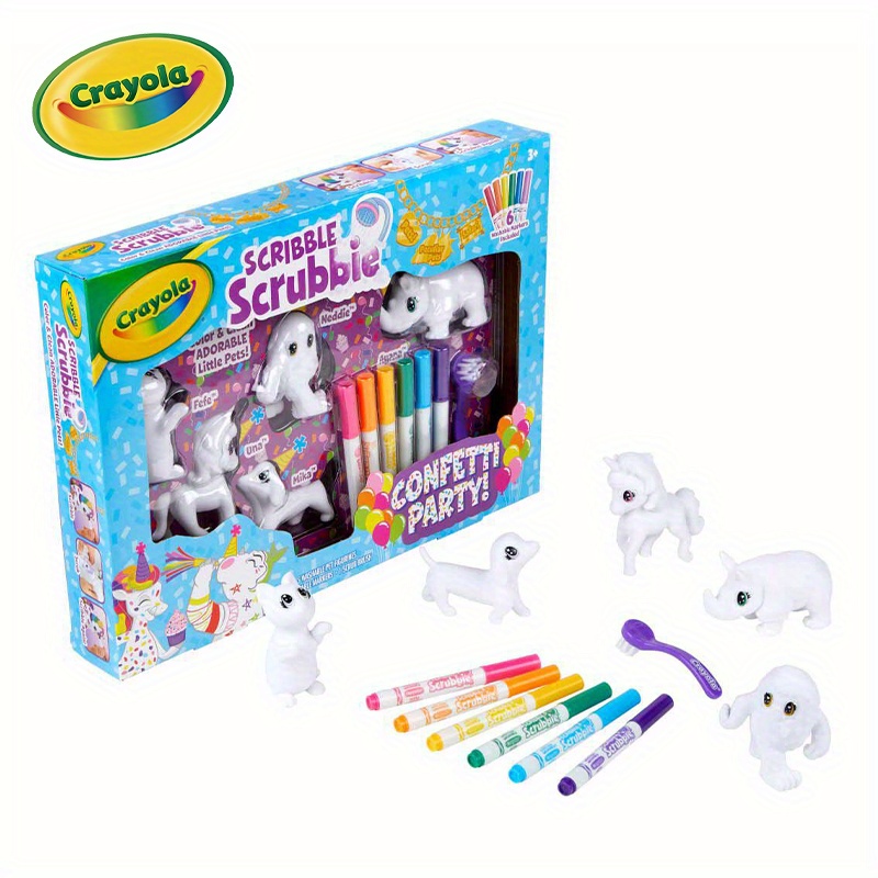 Crayola scribble scrubbie pets deals super confetti party set