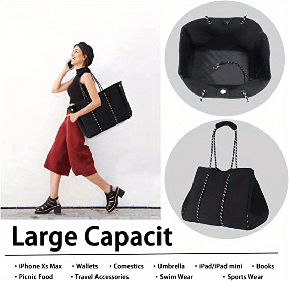 Buy China Wholesale Women Beach Tote Neoprene Shoulder Bags Multipurpose  Neoprene Beach Bags Large Handbag Summer Bag & Beach Tote $5.5
