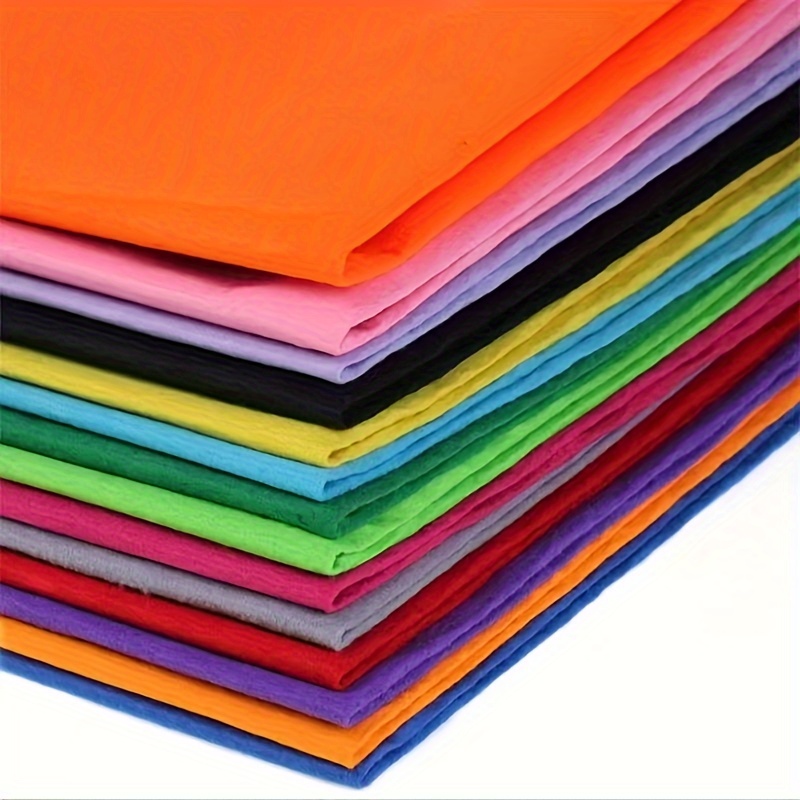48pcs Fabric Sheets Non-woven Felt Squares 1mm Thick Craft Felt Stitching  Sewing Felt Paper For DIY Craft School Project Embroidery, 24 Colors (11.81