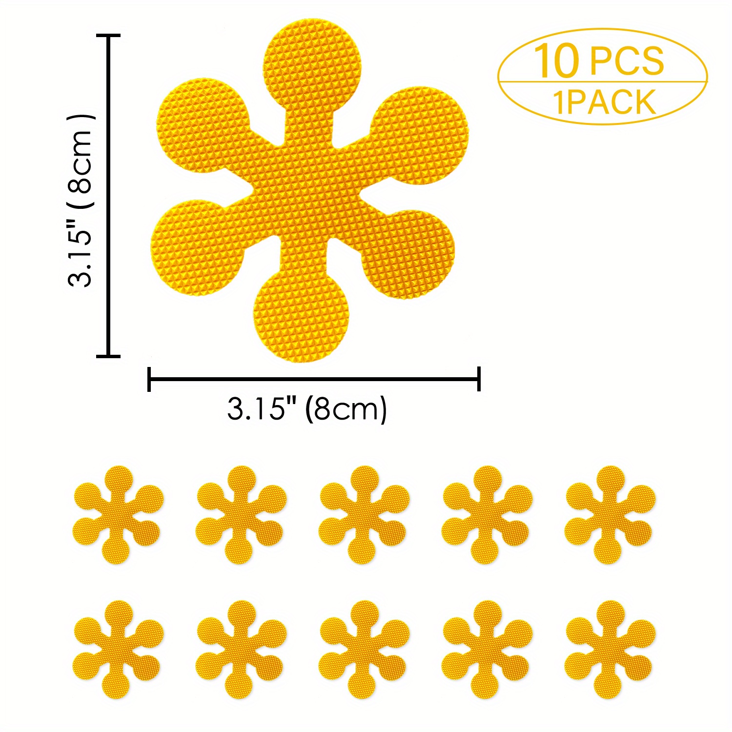 Yellow Snowflake Shaped Bathtub Non slip Stickers Creative - Temu