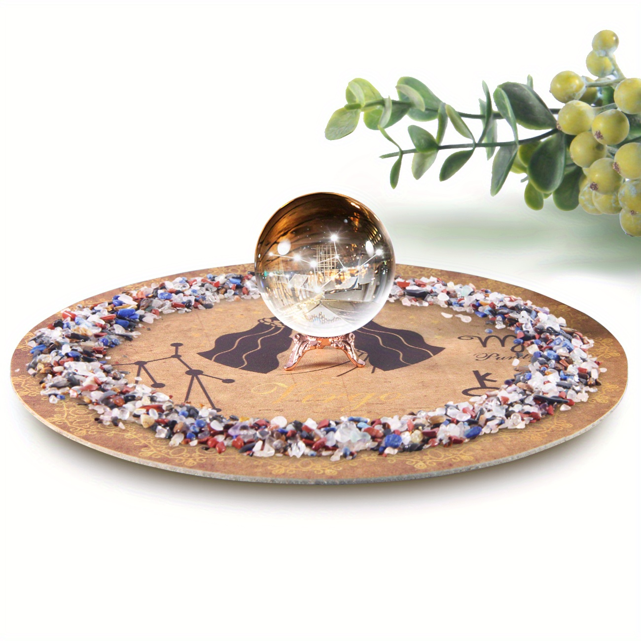 1pc Bola Cristal Patrón Siete Chakras, Cristal Curación Decoración Hogar,  Accesorios Adivinación Magos, Bola Cristal Base, Adorno Equilibrio  Energético Yoga Bola Cristal Curación - Salud Hogar - Temu