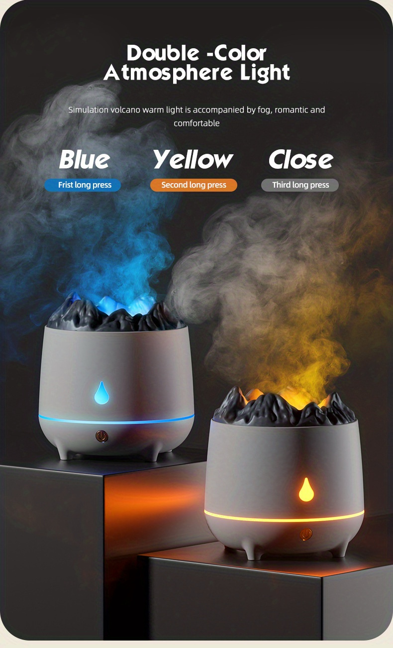 New Volcano Humidifier Flaming Mountain Aromatherapy Machine Volcano D –  omonaku