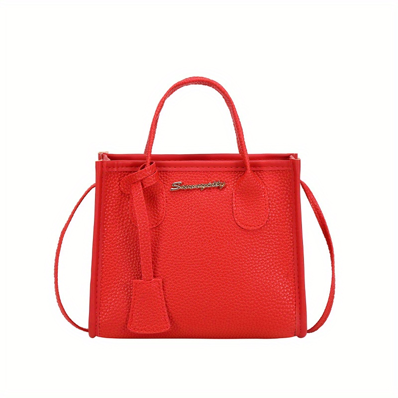 Classic Square Shoulder Bag Minimalist Satchel Women's Handbag