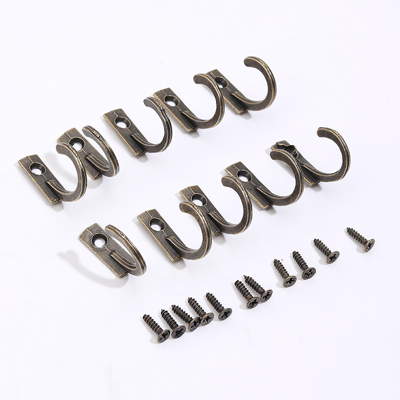 100 Pieces Key Hooks Jewelry Small Hooks Key Hanging Small Hooks Wall  Mounted Single Hook Robe Hooks Coat Hooks and 110 Pieces Screws for Hanging  Hat, Scarf, Bag (Bronze,100 Pieces) in Bahrain