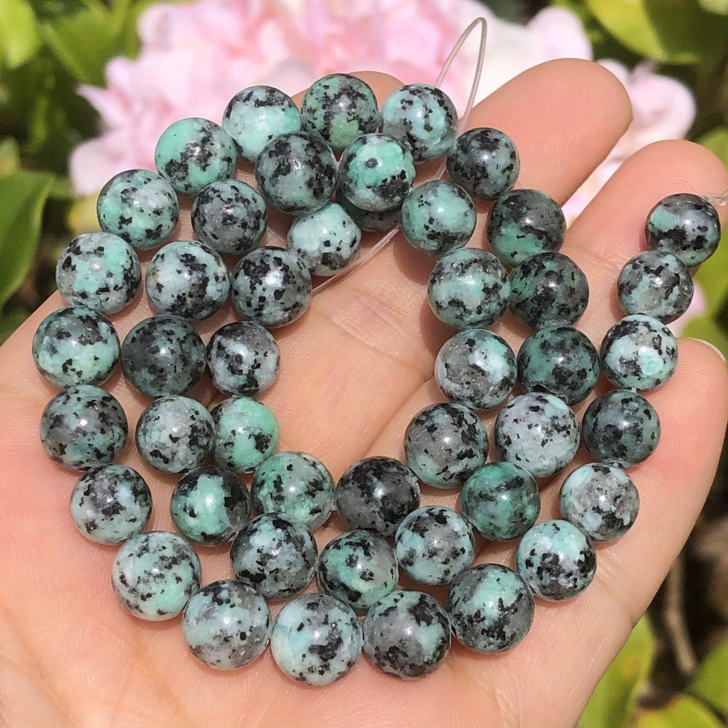  8mm Blue Turquoise Beads Round Gemstone Loose Beads for Jewelry  Making (46-48pcs/strand)
