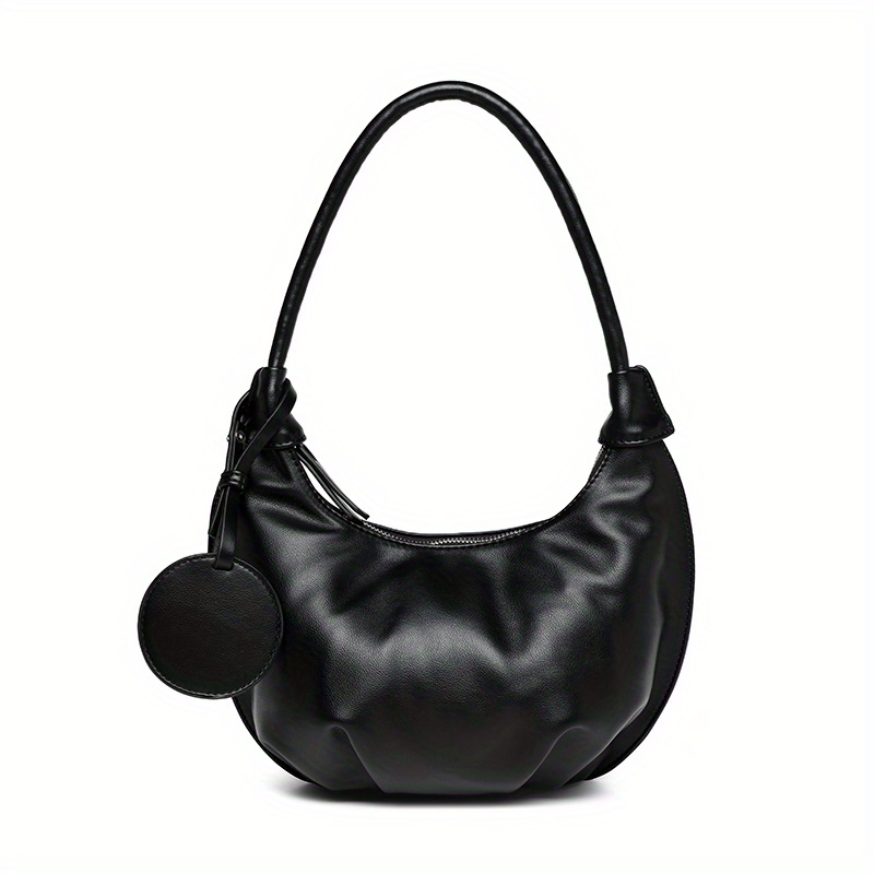 Cloud Pleated Crescent Bag Cute Ruched Shoulder Hobo Bag Womens Casual Cute Handbag  Purse, Quick & Secure Online Checkout