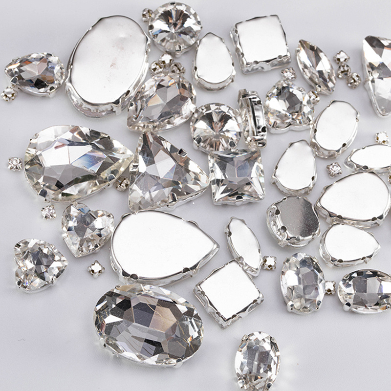 DIY Sewing Crystal Accessories Glass Diamond Glitter Rhinestone