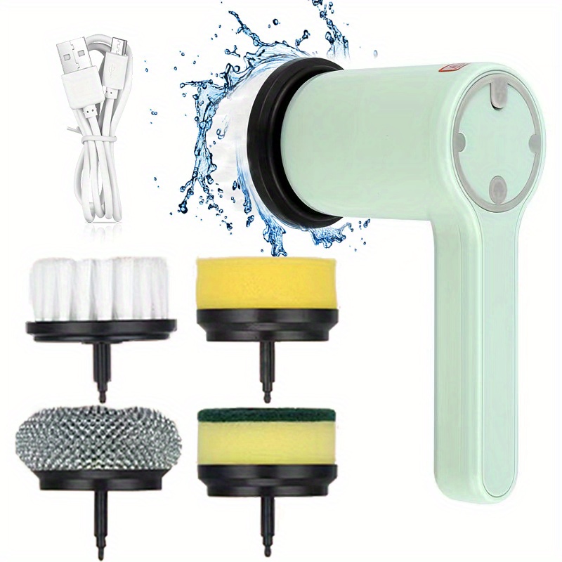 Electric Cleaning Brush, Handheld Spin Scrubbe, Electric Scrubber With 3  Brush Heads, Automatic Cleaning Kit For Bathtub, Kitchen, Tile, Window, Tub