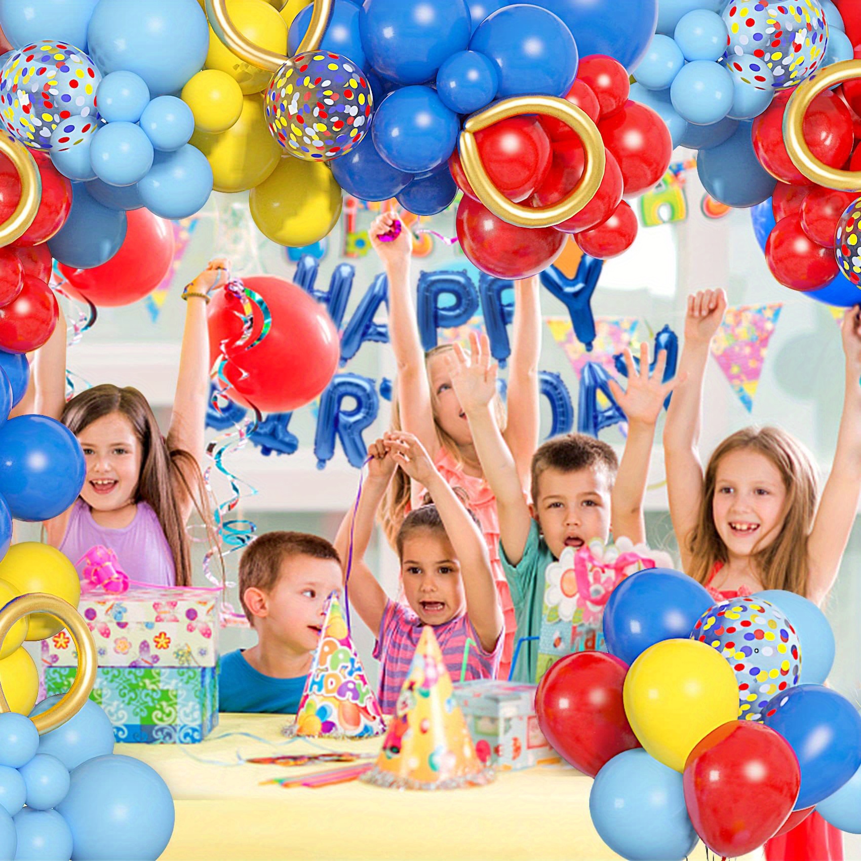 Comprar Sonic Birthday Party Supplies, Sonic Birthday Party Decorations  Include Happy Birthday Banners, Hanging Swirls, Cake Topper, Balloons,  Backdrop for Sonic Party Decorations en USA desde República Dominicana
