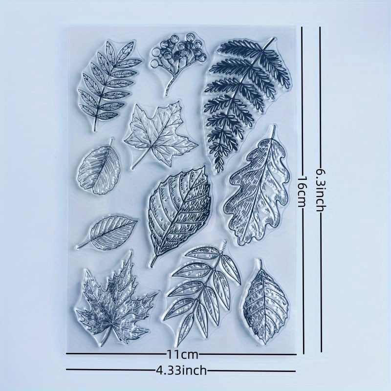 Leaf Journal Clear Stamps Reusable Stationery Cartoon Stamps - Temu