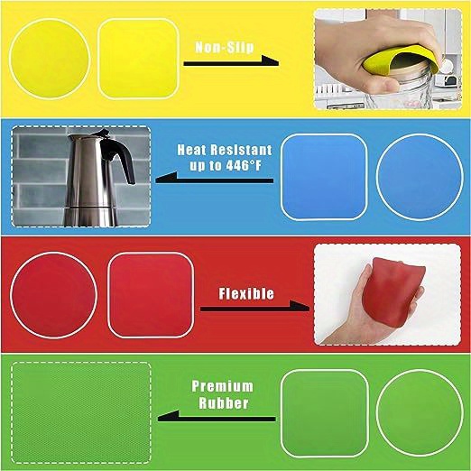 New Silicone Jar Opener Pad, Multi-purpose Round Gripper Bottle Lid Openers  For Weak Hands, Kitchen Pot Mat, Heat Insulated Coaster, Kitchen  Accessaries, Dorm Essentials - Temu