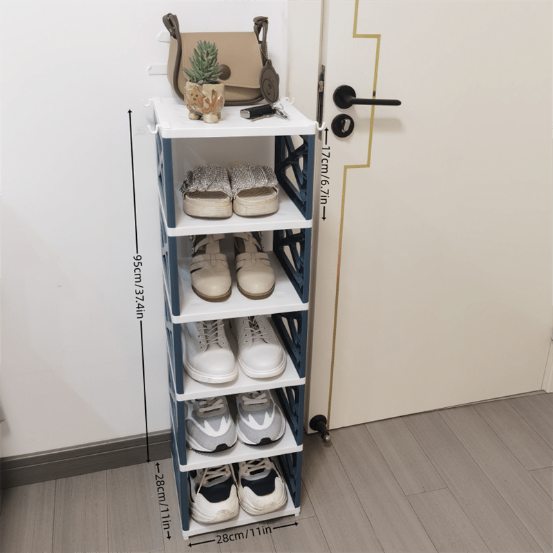 Narrow and slim shoe rack for limited space