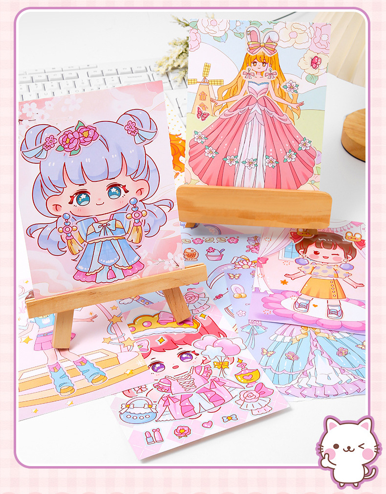 Dress up Stickers Princess Style Dress up Material Book Die - Temu