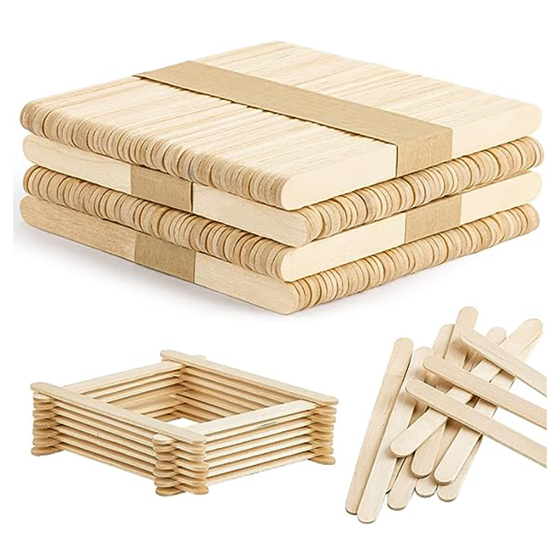 Comfy Package 6” Popsicle Stick Set Multipurpose Wooden Sticks for