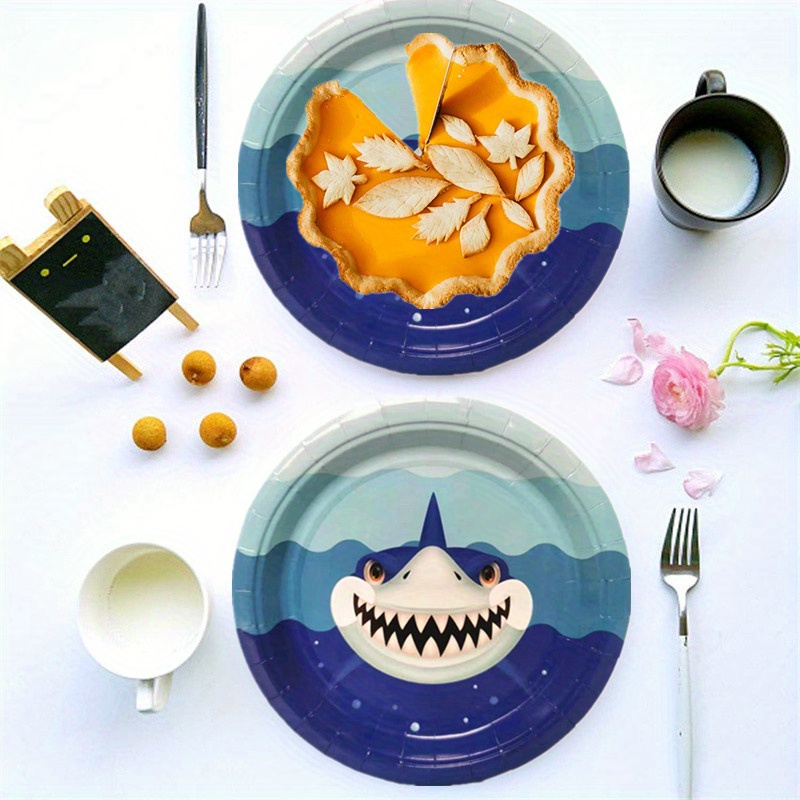 Baby Shark Birthday Party Decorations Tableware Plates Napkins