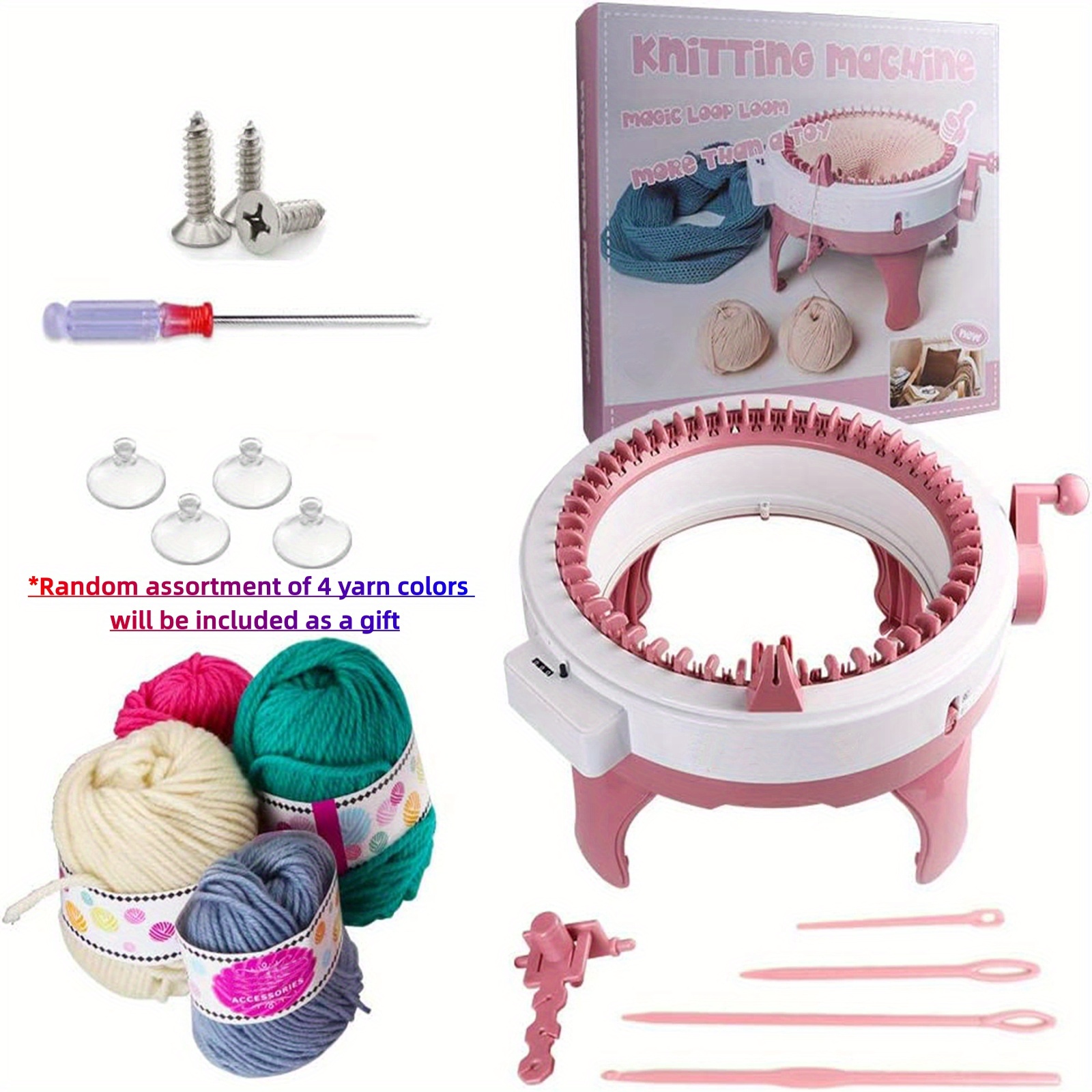 Knitting Machine, 40 Needles Smart Weaver Knitting Round Loom, Knitting  Board Rotating Double Knit Loom, Needles Knitting Machine Weaving Loom Kit  for Adults and Kidsoom : : Home