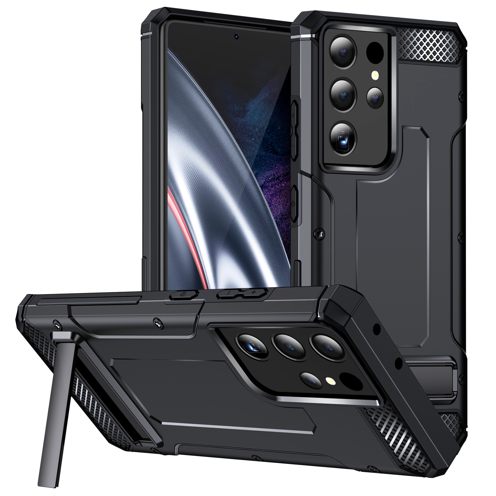 Black Protective Galaxy S21 5G Case