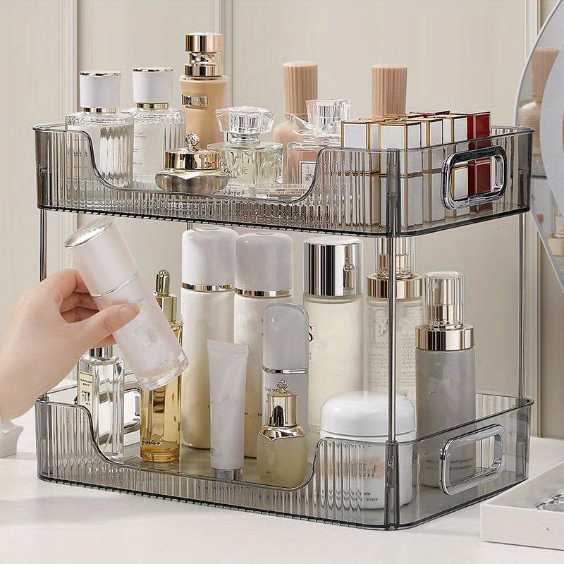 2 tier Bathroom Countertop Organizer Vanity Tray Cosmetic - Temu