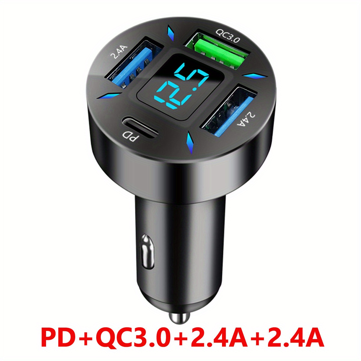 Thlevel 12V Car Charger Switch Panel PD Type C & QC3.0 USB
