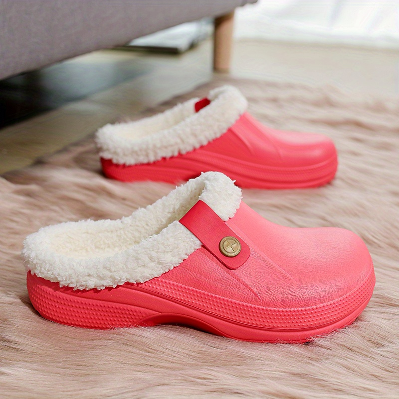 womens winter slip on moccasin style slippers   upper plush lining non slip tpr sole warm indoor house shoes with arch support   footwear for cold weather indoor slippers plush lined interior Product details 3