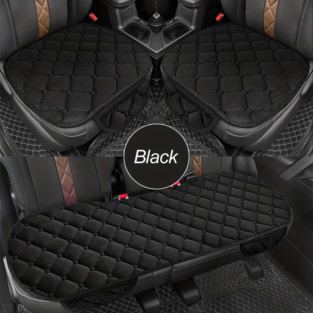 3pcs Universal Car Seat Cover Plüsch Vorder Rückenkissen - Temu