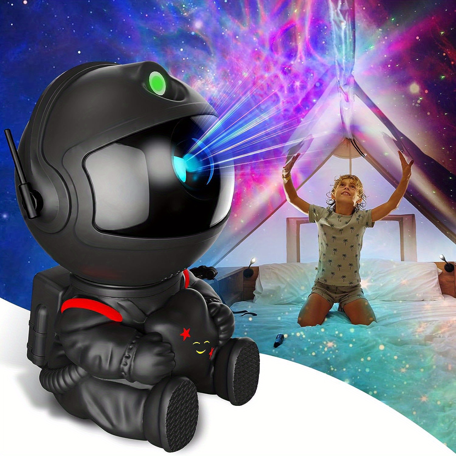 Astronauta Galaxy Star Projector, ICONNTECHS lampada a LED con Timer e  Telecomando, Proiettore per Astronauti con Nebulosa per Camera da Letto e  Soffitto, i Migliori Regali per Bambini e Adulti : 