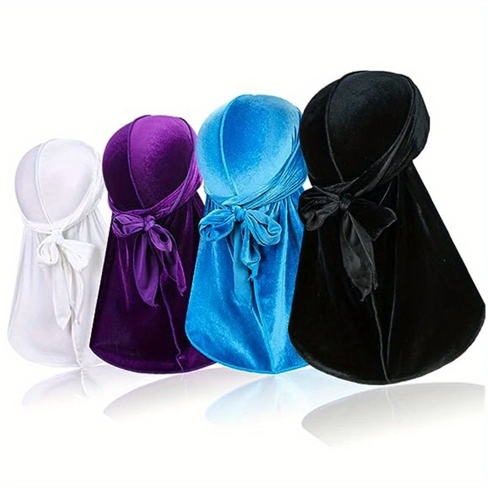 Men's Velvet Durag- Get 360 Waves With Extra Long Tail For Maximum  Comfort!, Ideal Choice For Gifts - Temu