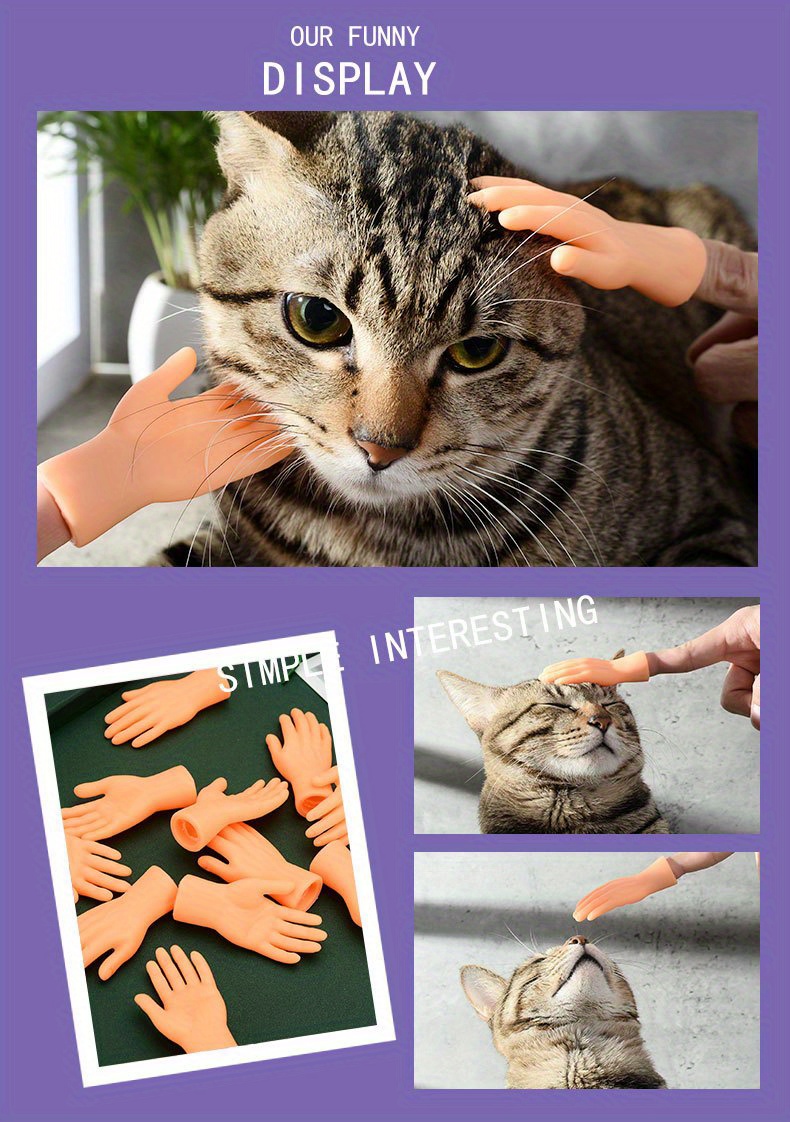 Plastic Mini Hand Design Cat Massage Toy Interactive Cat - Temu