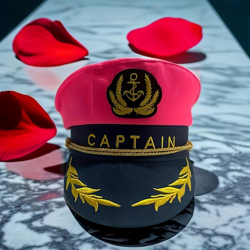 Stripe Navy Captain Fluorescence Hat Yacht Cruise Yacht - Temu